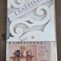 mensola con reggimensola in legno