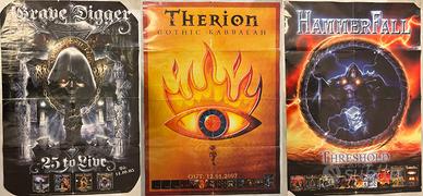 Lotto poster metal Grave Digger Therion HammerFall