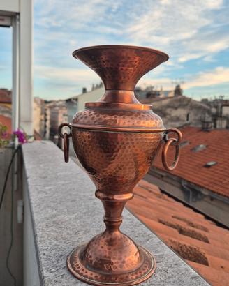 Vaso  in rame martellato vintage – 30 cm