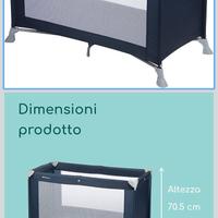 Culla da Campeggio con Materasso incluso