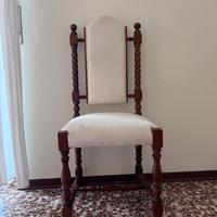 Sedia legno e velluto