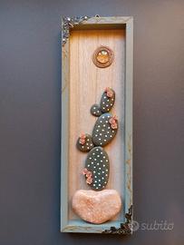 quadretto cactus di pietra