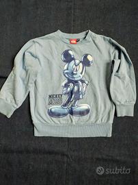 Felpa bimbo/a Mickey Mouse Disney mis.5/6 cotone