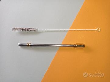1 Cannuccia acciaio inossidabile + 1 spazzola