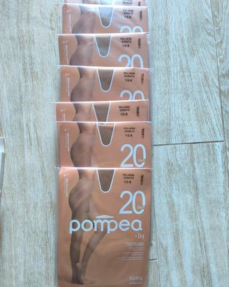 Lotto di 8  confezioni di Collant pompea 20  . Con