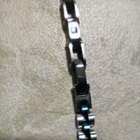 Bracciale acciao con pietra