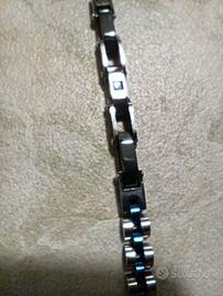 Bracciale acciao con pietra