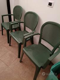 Tris di sedie da giardino