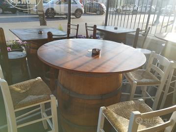 Botte barrique base tavolo snack esterno interno