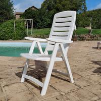 Poltrona pieghevole plastica per giardino piscina