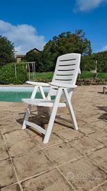 Poltrona pieghevole plastica per giardino piscina