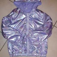 Giacca nuova iridescente lilla bambina tg 7/8 anni
