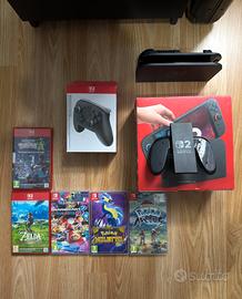 Nintento switch 2 + controller + 5 giochi