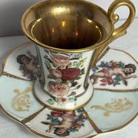 Tazzina e piattino in porcellana di Limoges