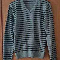 Pullover uomo righe grigio/nero taglia M