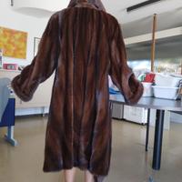 PELLICCIA VERO VISONE MARRONE SCURO