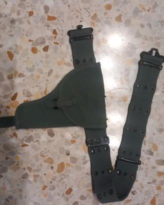 cinturone per mimetica grigio verde con fondina