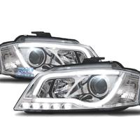 FARI AUDI A3 8P 08-12 LUCE DIURNA A TUBO FONDO CRO