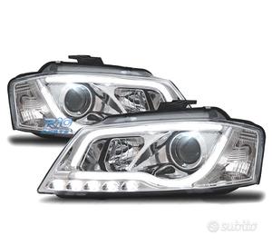 FARI AUDI A3 8P 08-12 LUCE DIURNA A TUBO FONDO CRO