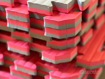 tatami rosso grigio pari al nuovo 2 cm