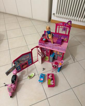 Casa Barbie Ripieghevole Con Vespa