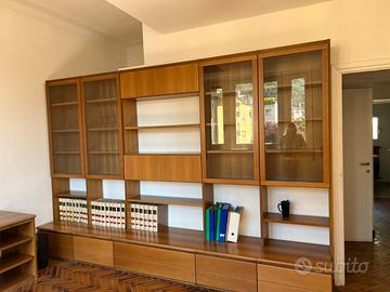 Libreria Parete Attrezzata in Legno Pregiato