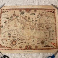 Mappa antica del Mar Mediterraneo – Riproduzione