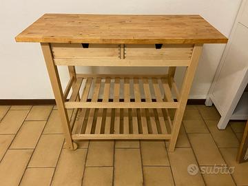 carrello cucina in legno