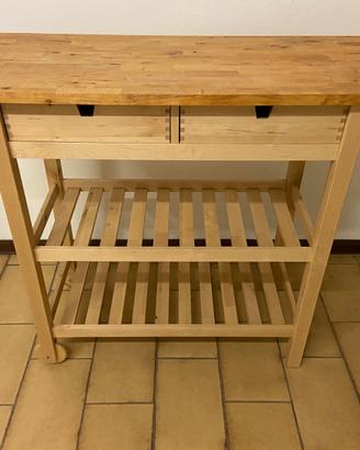 carrello cucina in legno