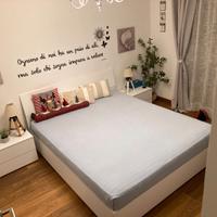 Letto contenitore matrimoniale - bianco larice