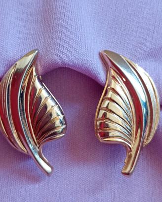 Orecchini Clip Vintage Marvella Dorati Foglia