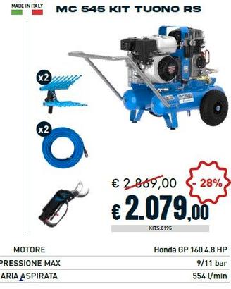 Kit Motocompressore CAMPAGNOLA MC 545