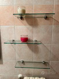 Mensole in vetro per Bagno ed altro