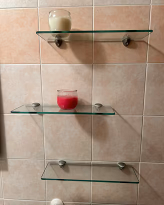 Mensole in vetro per Bagno ed altro