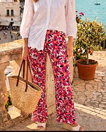 Pamtaloni nuovi a fiori taglia S