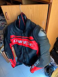 Tuta Dainese Mistel black red lava tg 48