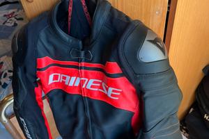 Tuta Dainese Mistel black red lava tg 48
