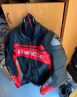 Tuta Dainese Mistel black red lava tg 48