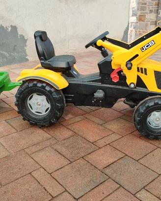 trattore ruspa pedali carretto rimorchio 