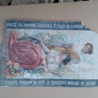 vecchio poster pubblicitario su cartoncino