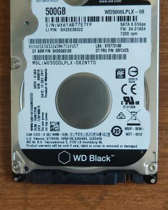 Disco Western Digital WD5000LPLX da 500GB 2.5"