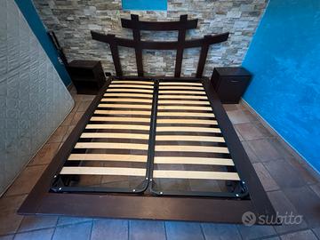 Letto in legno + comodini