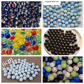 400 biglie di vetro 1.6cm vintage anni 70 80 90 