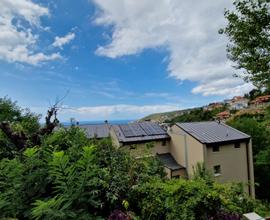 Appartamento ampio, garage, giardino, vista mare