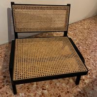Poltroncina rattan nera