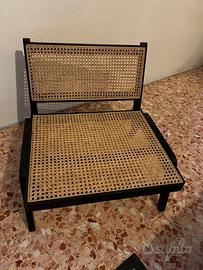 Poltroncina rattan nera