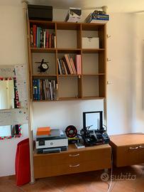 Libreria modulare/ parete attrezzata con cassetti