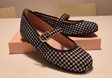 Scarpine eleganti bambina bianche e nere taglia 31