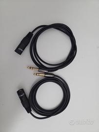 2 x Cavi J&D da XLR a TRS 6,35 mm bilanciato 1.8m