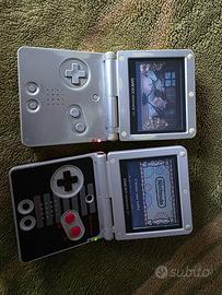 gam boy advance sp , grigio e nes edition
